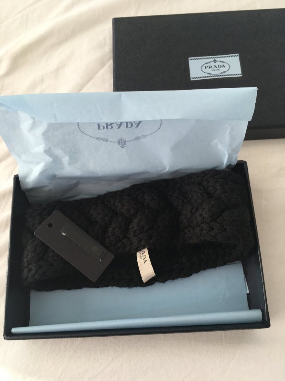 Prada braided headband, hairband - rare, runway